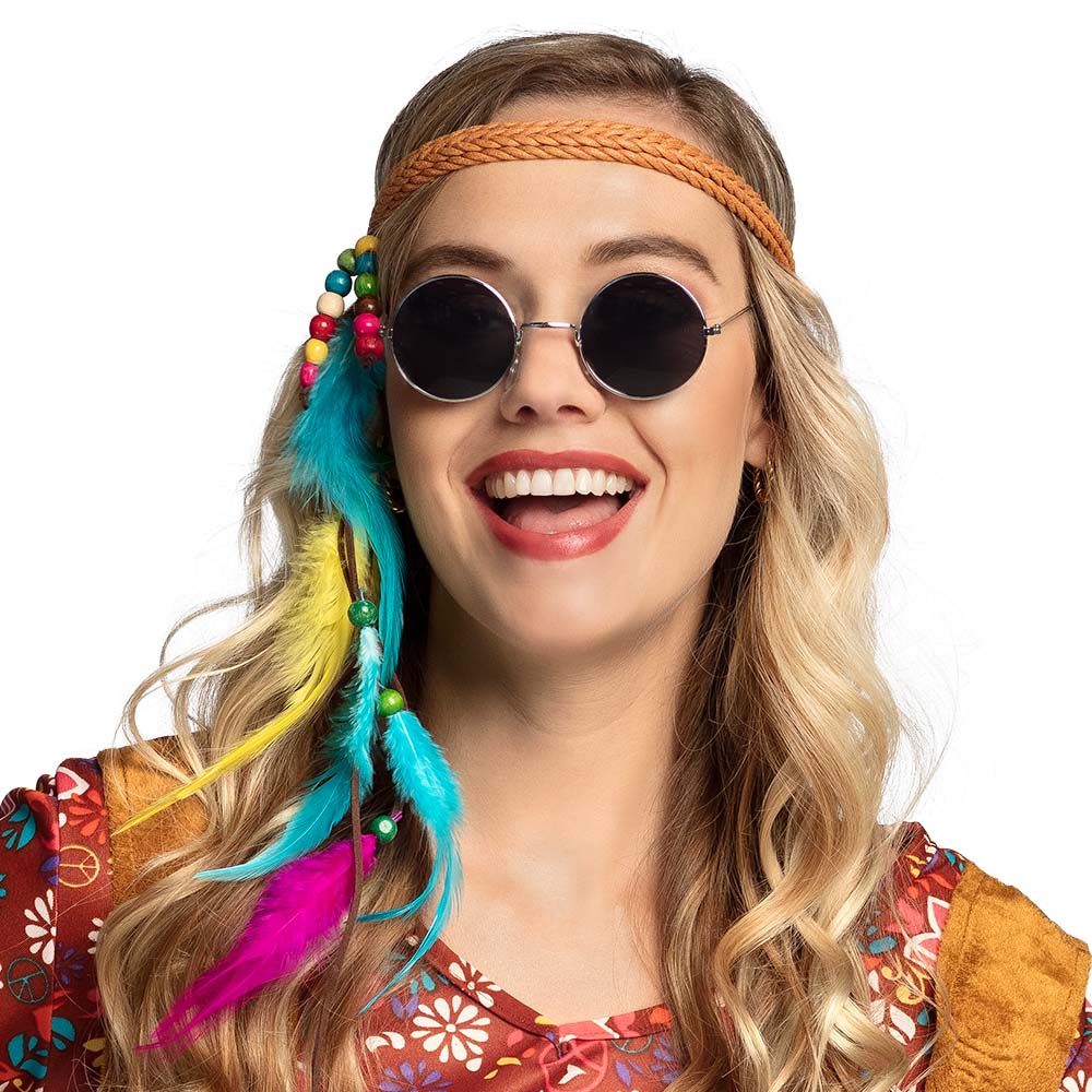 Hoofdband hippie met veren - foto 4