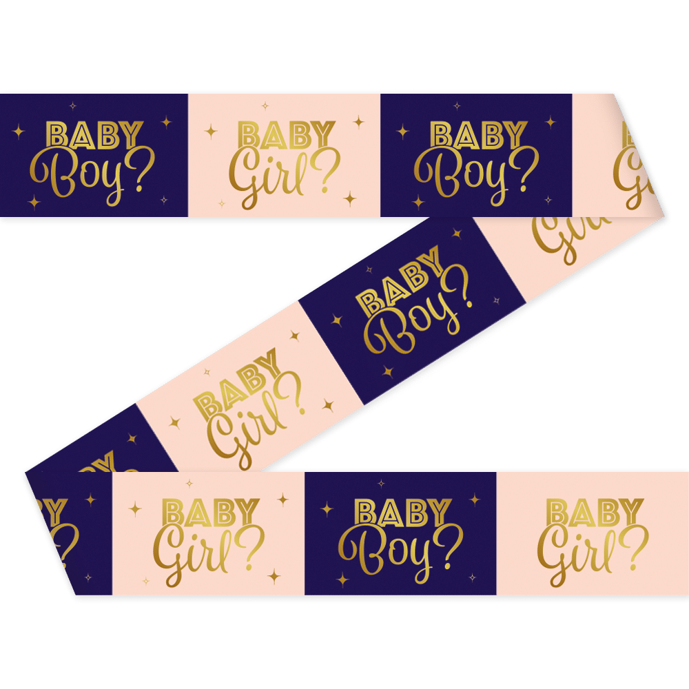 Party tape Gender Reveal 12 m