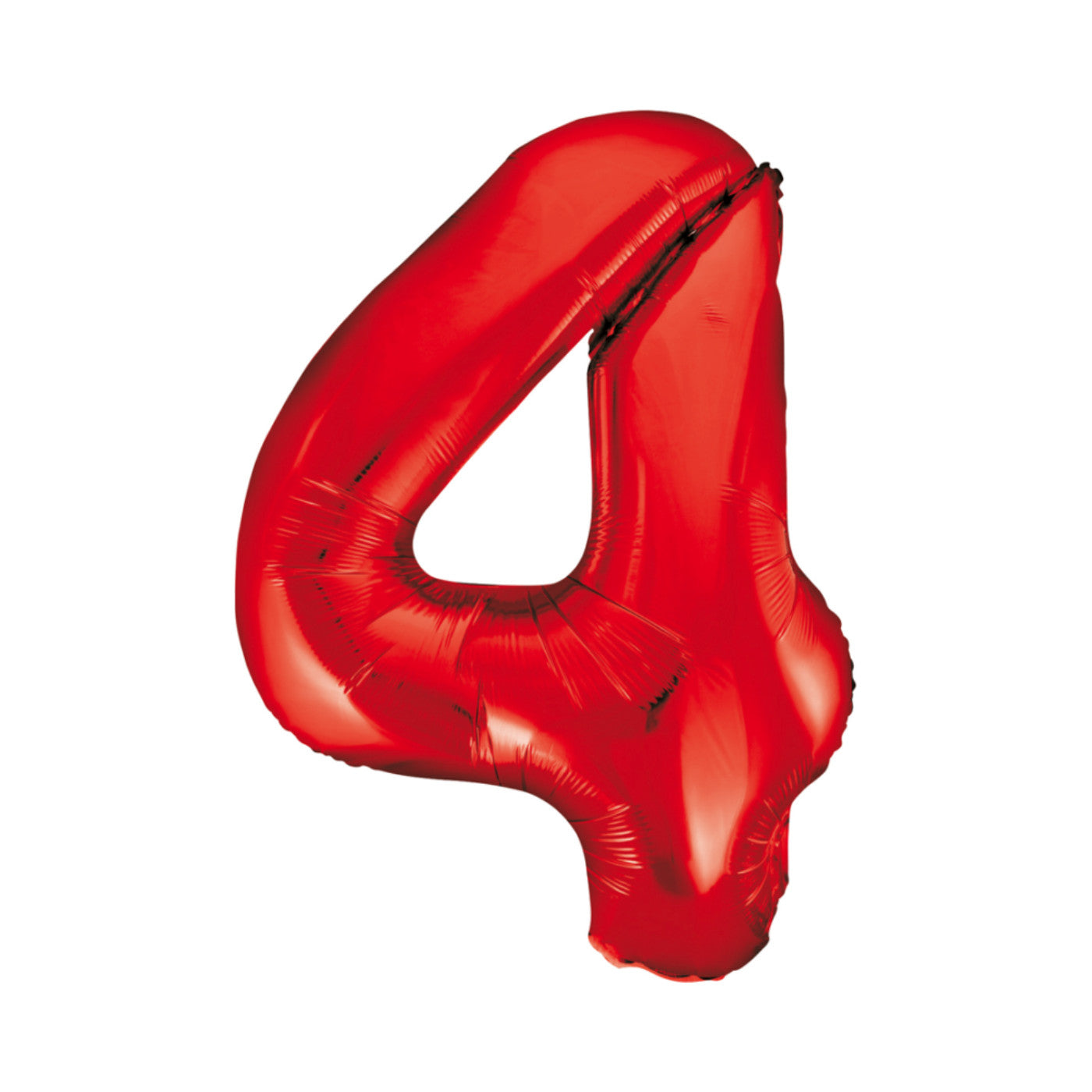 Folie cijferballon rood 86 cm