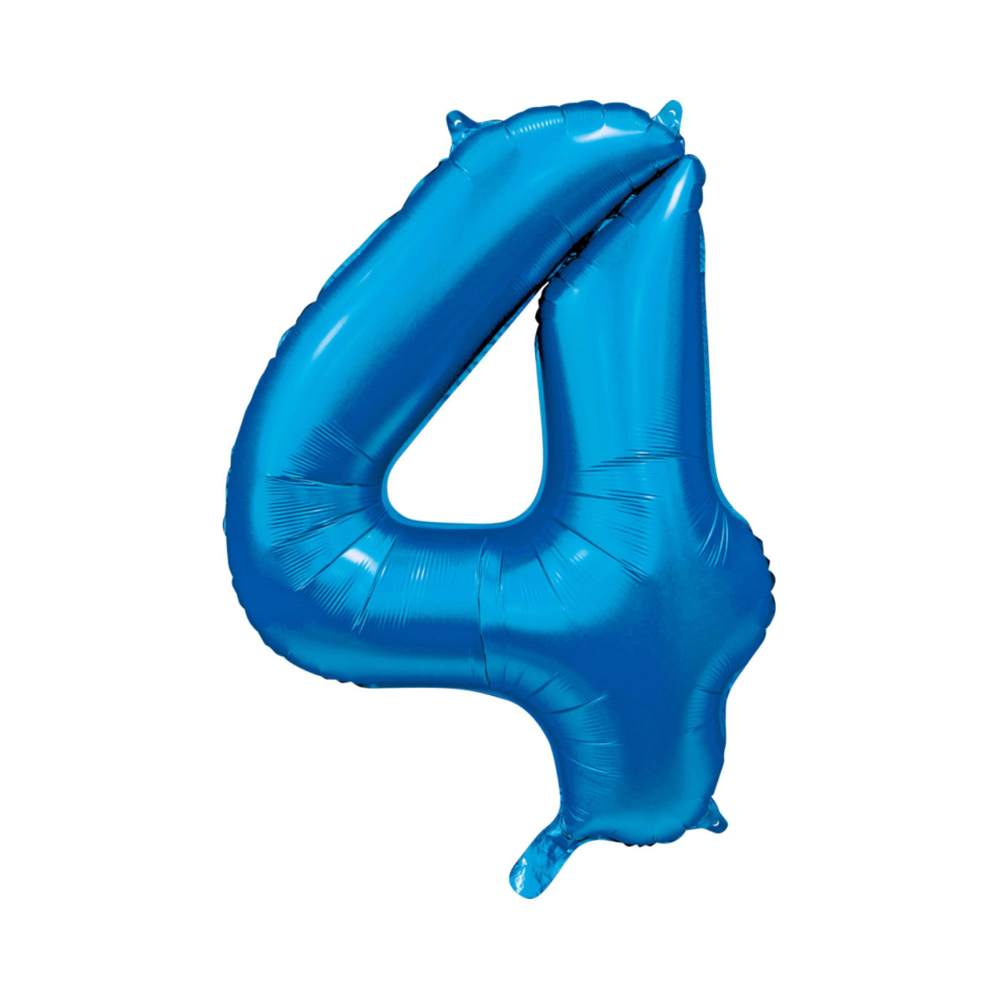 Folie cijferballon satijn blauw 86 cm