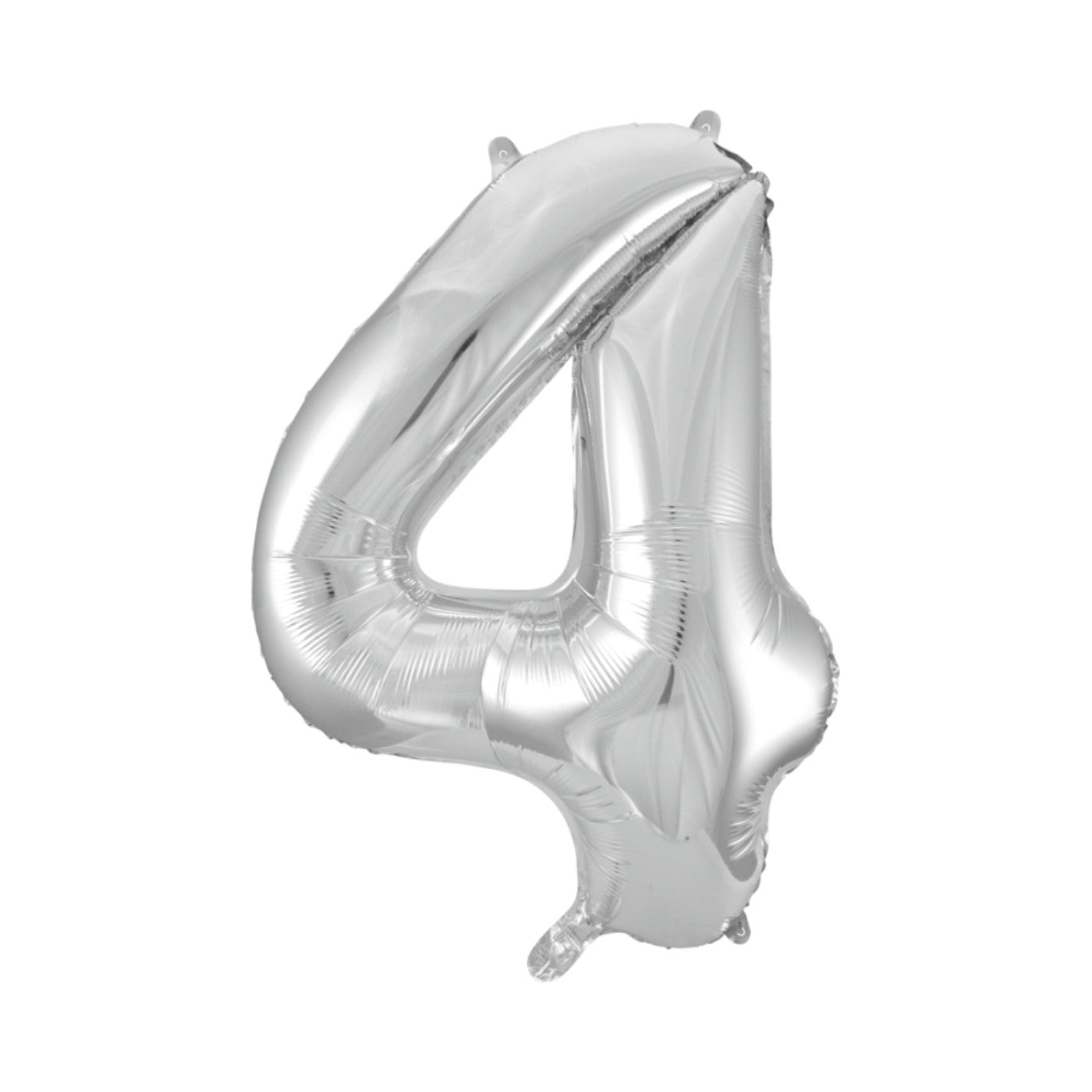 Folie cijferballon zilver 86 cm