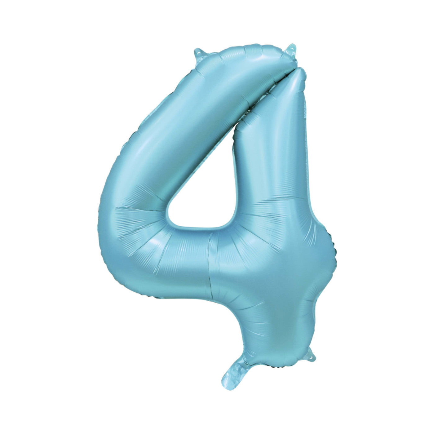 Folie cijferballon satijn lichtblauw 86 cm