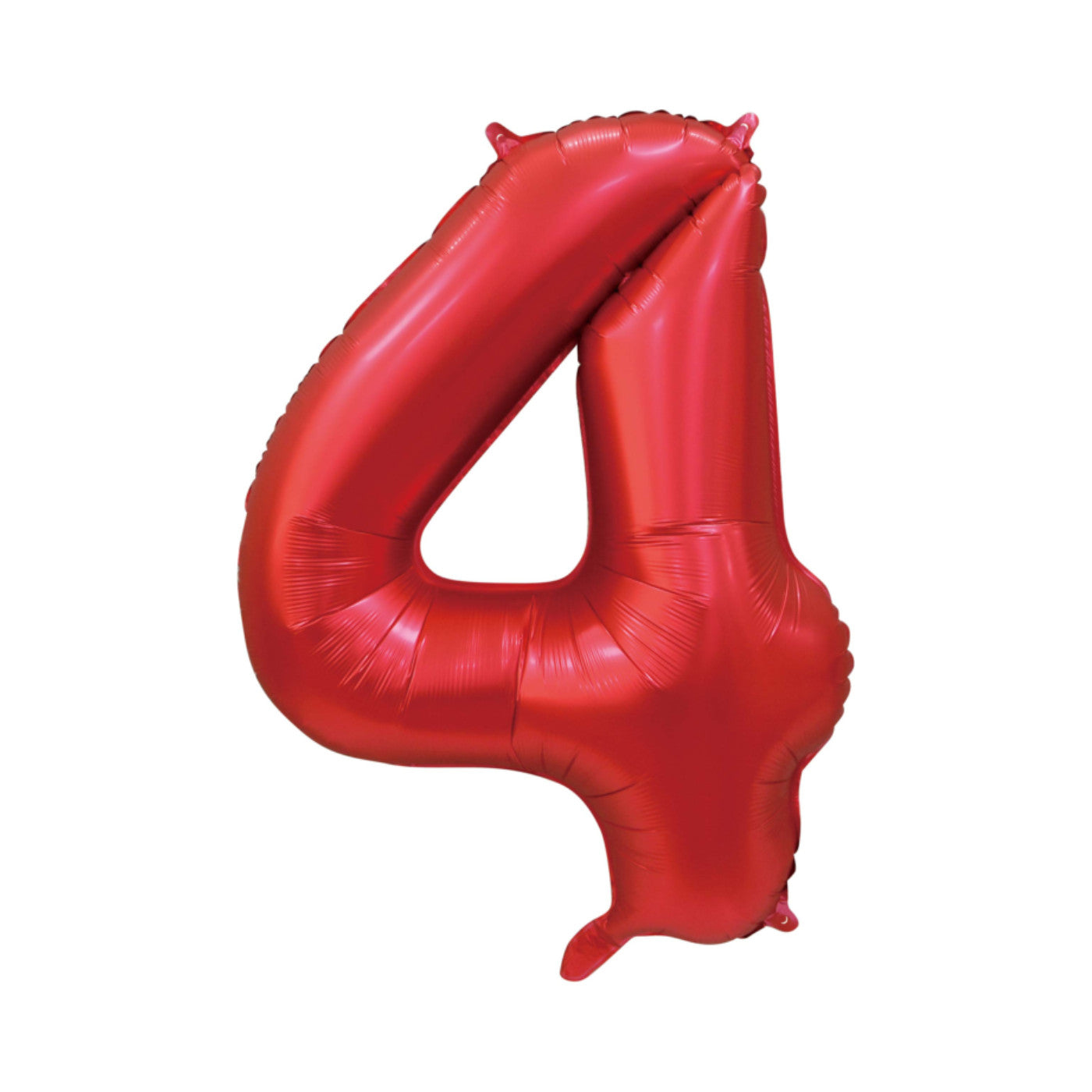 Folie cijferballon satijn rood 86 cm