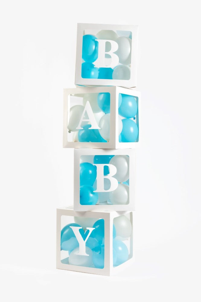 Ballonboxen met LOVE- en BABY-letters (4 stuks) - foto 2