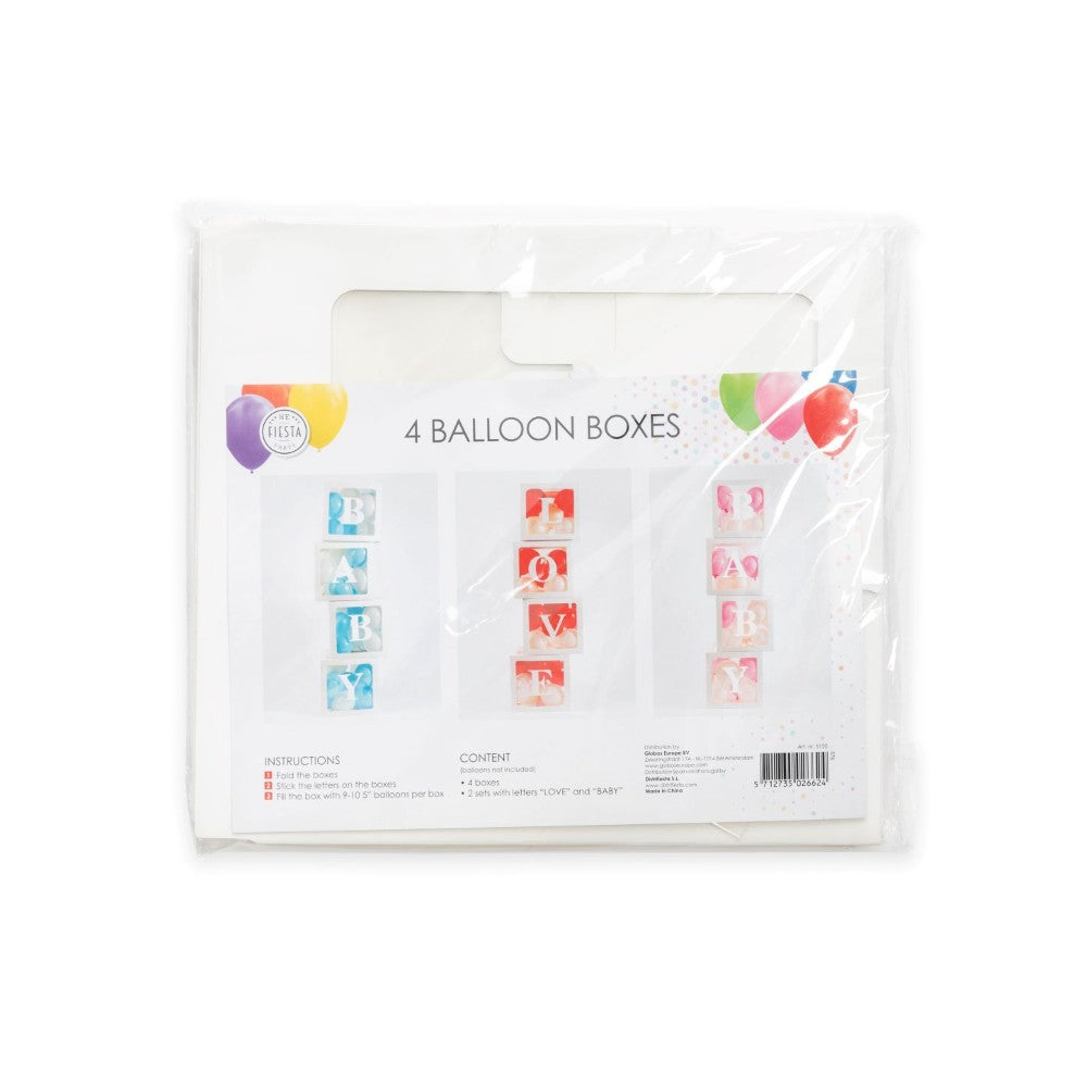 Ballonboxen met LOVE- en BABY-letters (4 stuks) - foto 5