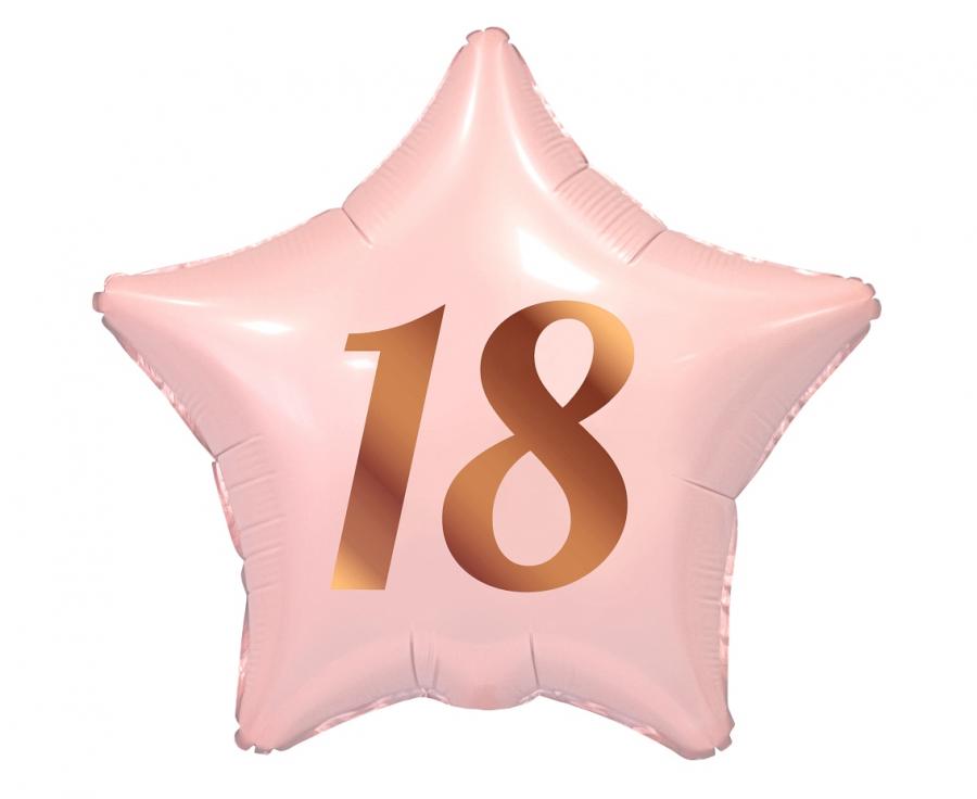 Folieballon Ster 18 Roze 48 cm