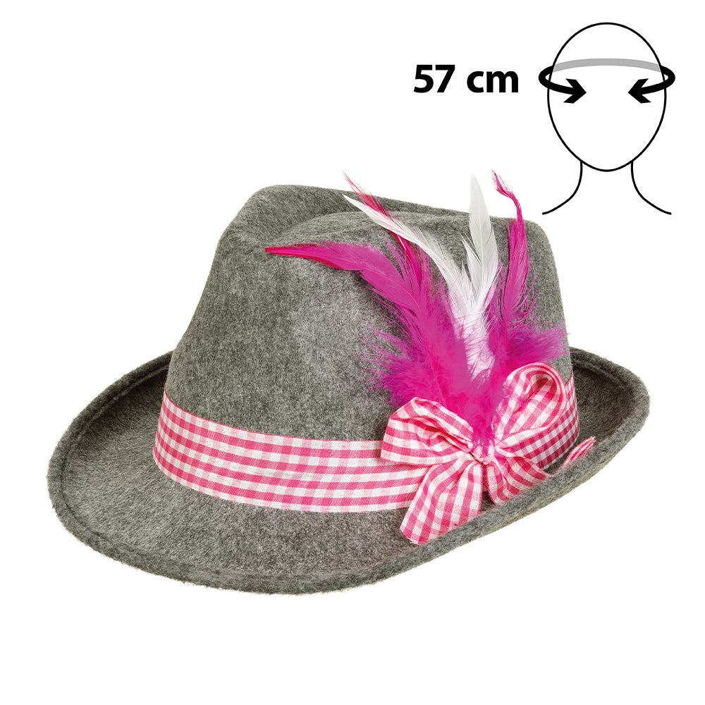Tirolerhoed Wiesn grijs roze - foto 2
