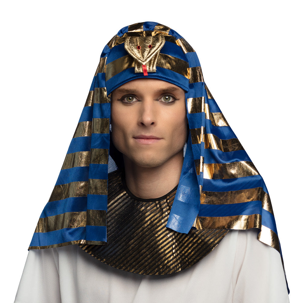 Faraohoed blauw goud