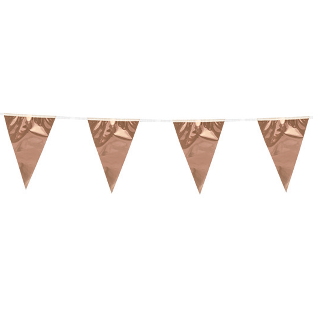 Vlaggenlijn Metallic Roségoud 10 meter