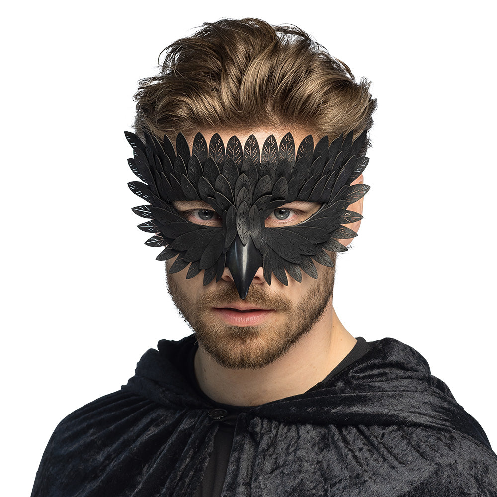 Oogmasker raaf zwart