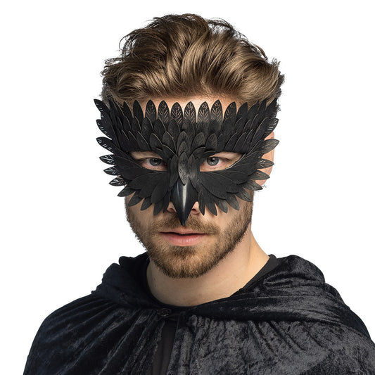 Oogmasker raaf zwart