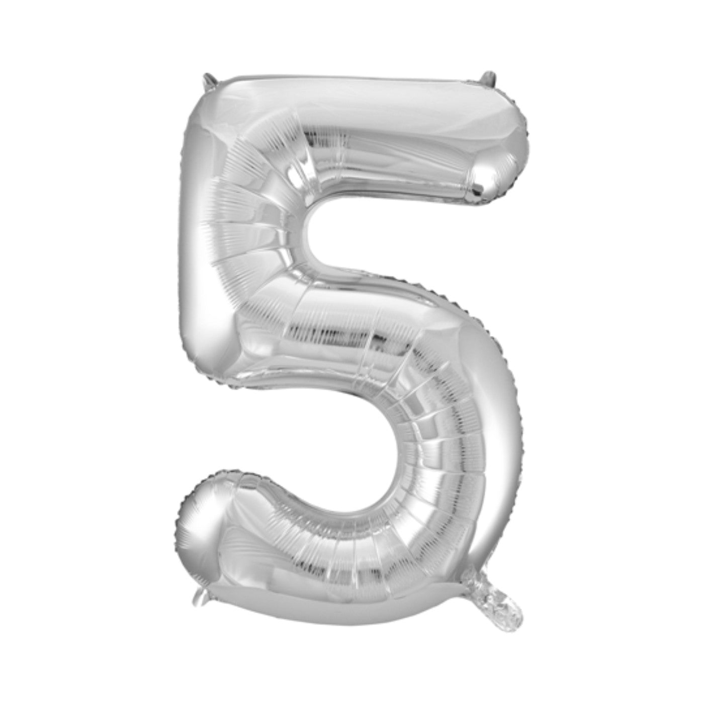 Folie cijferballon zilver 86 cm