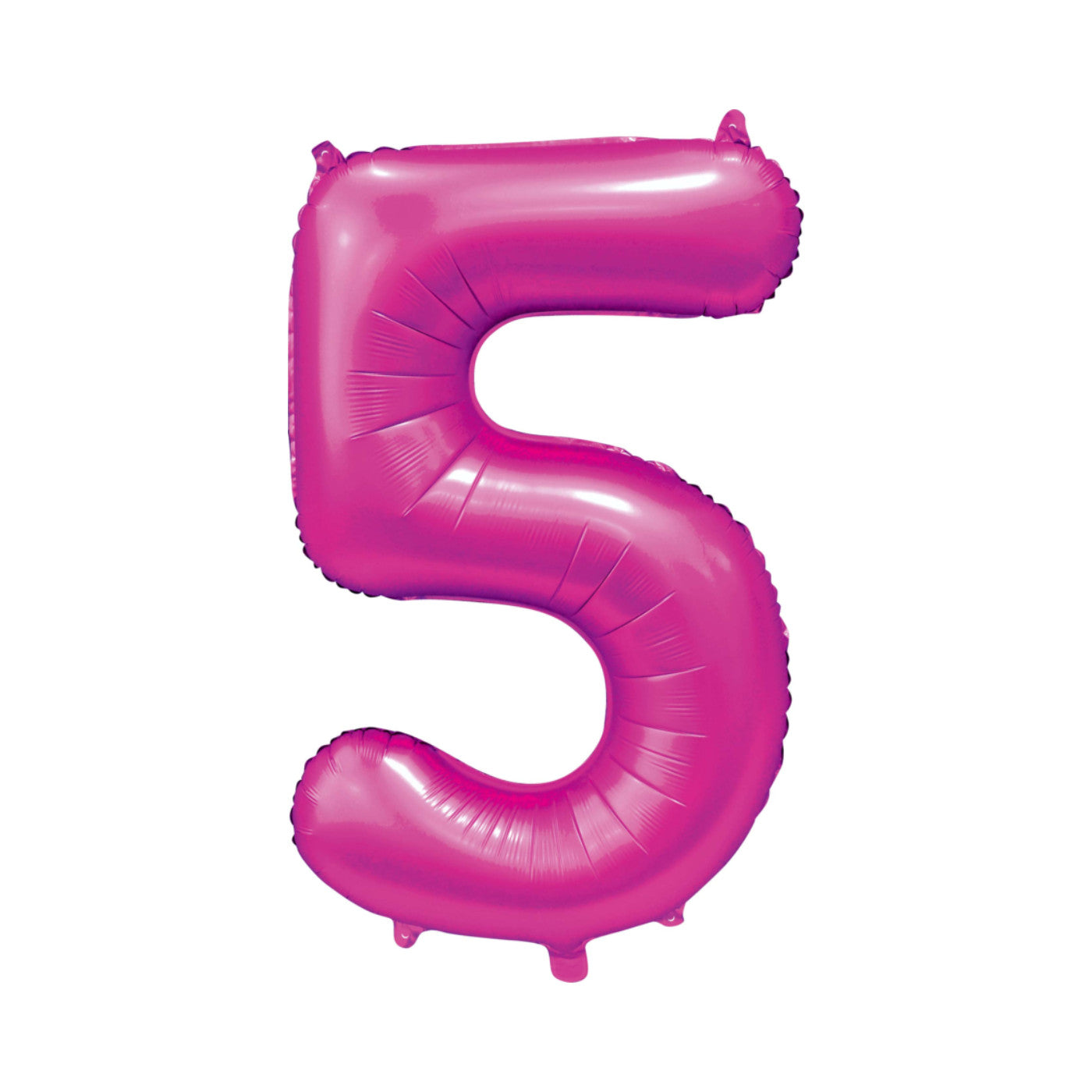 Folie cijferballon satijn hotpink 86 cm