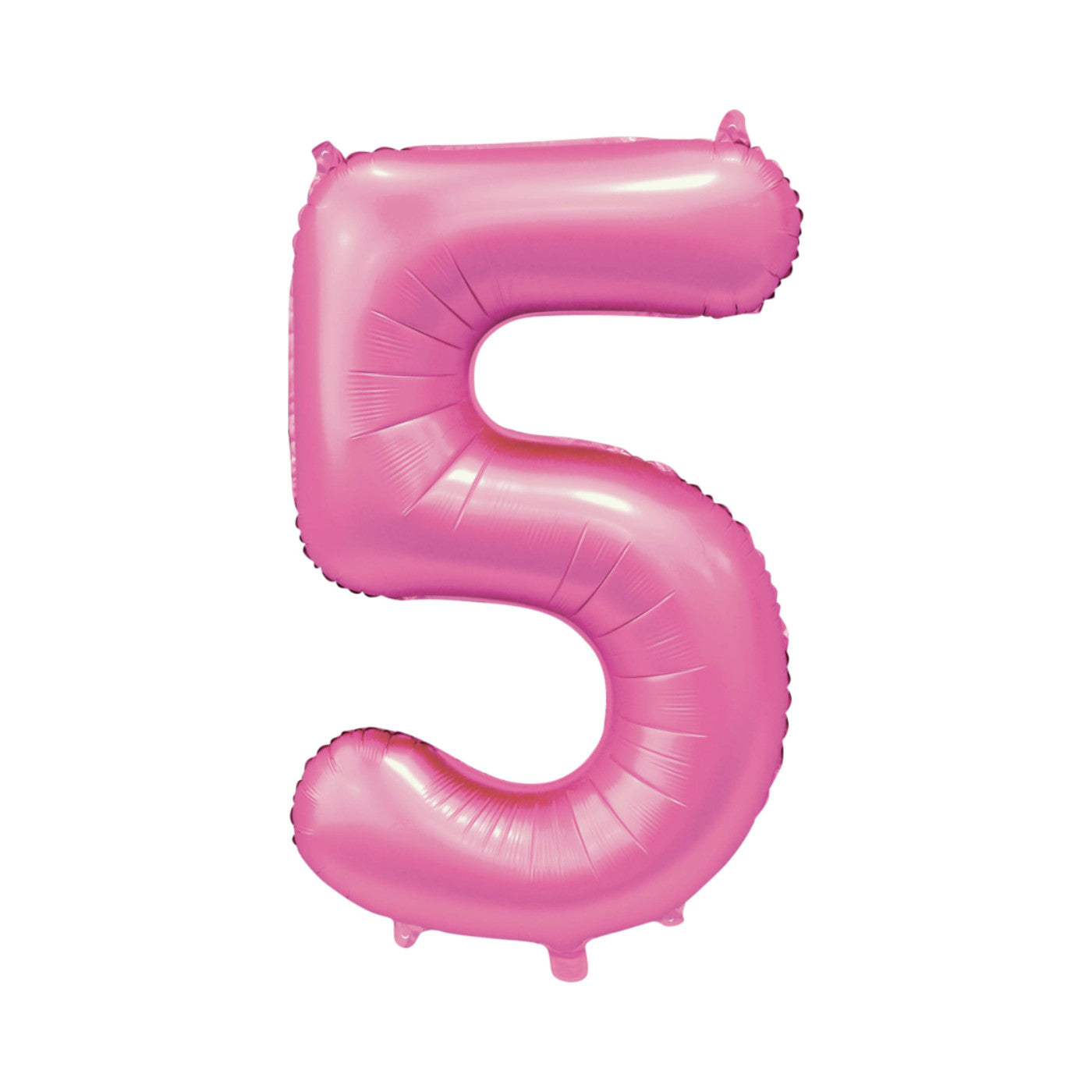 Folie cijferballon satijn roze 86 cm