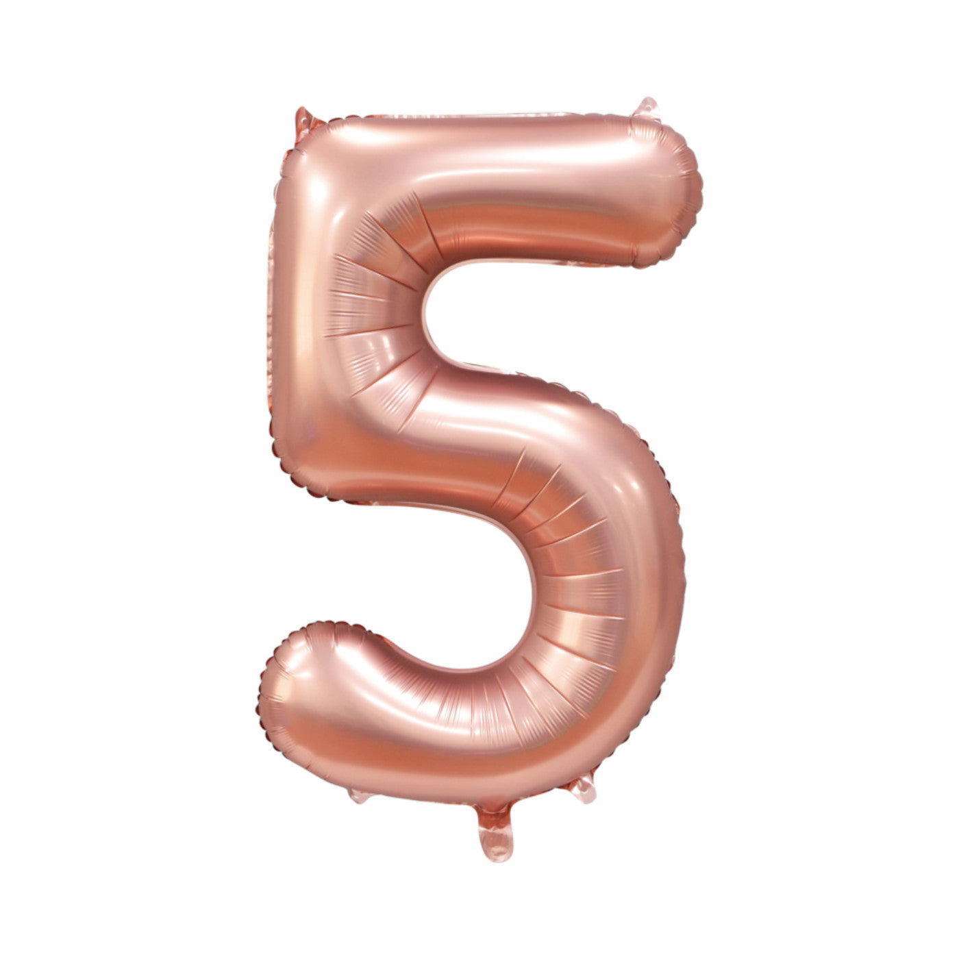 Folie cijferballon satijn rosé goud 86 cm