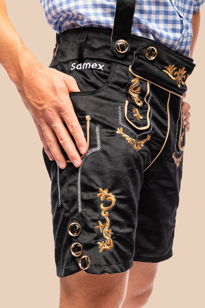 Oktoberfest kostuum Otto, detail van de verstelbare gesp