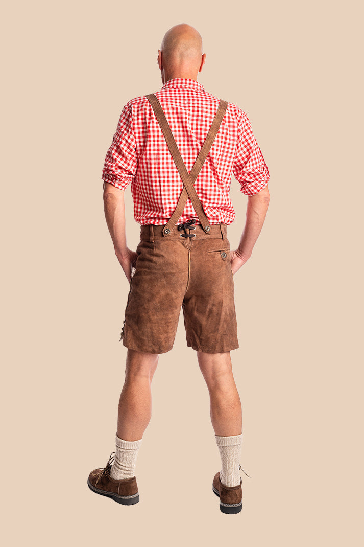 Lederhosen Arnaud, detail van de gesp