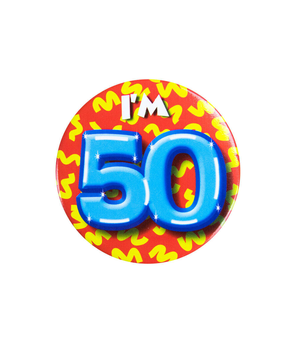 Button I'm 50 verjaardag 5,5 cm