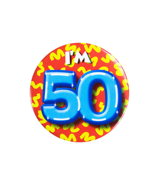 Button I'm 50 verjaardag 5,5 cm