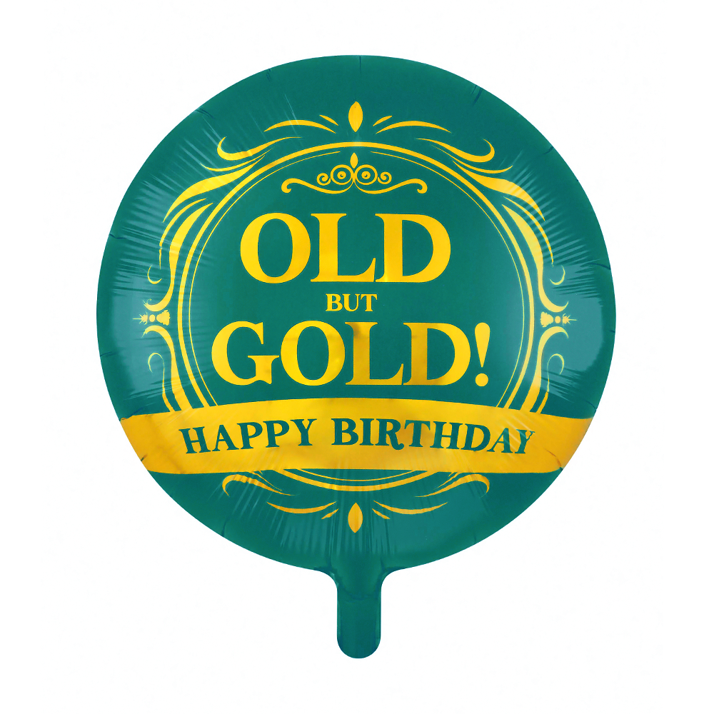 Folieballon Old but Gold Happy Birthday 46 cm