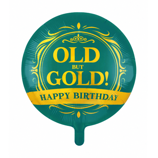Folieballon Old but Gold Happy Birthday 46 cm