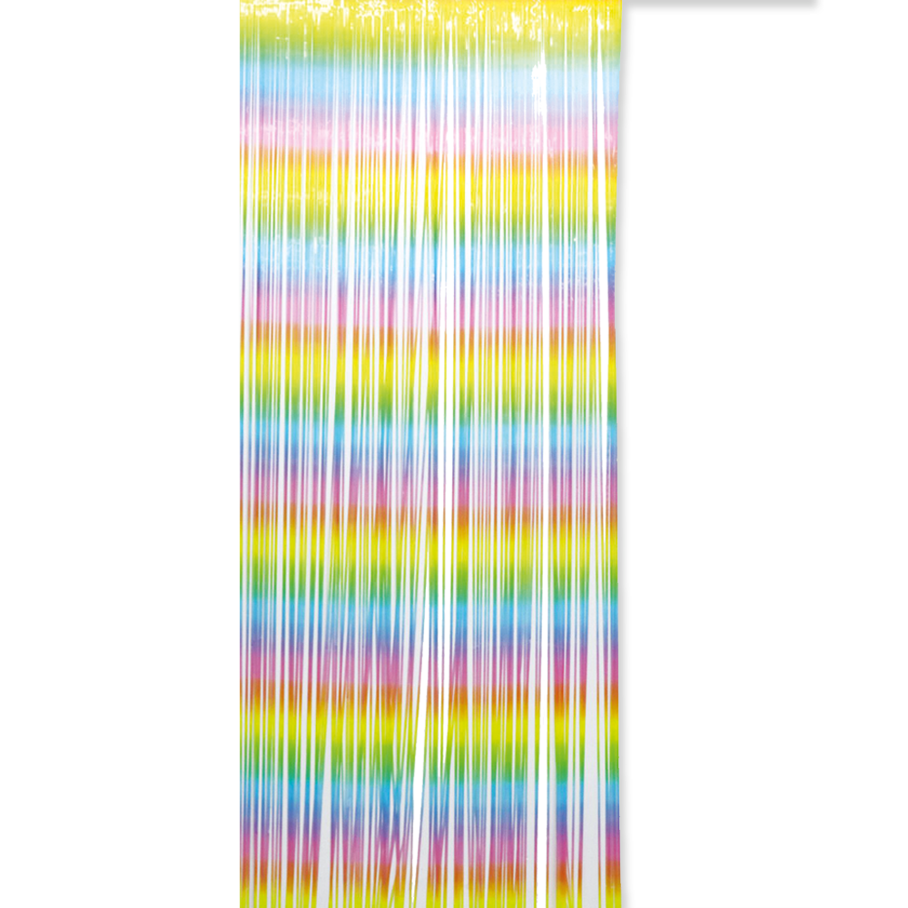 Feestgordijn 100 x 240 cm pastel regenboog