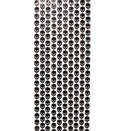 Feestgordijn 100 x 200 cm schedels zwart