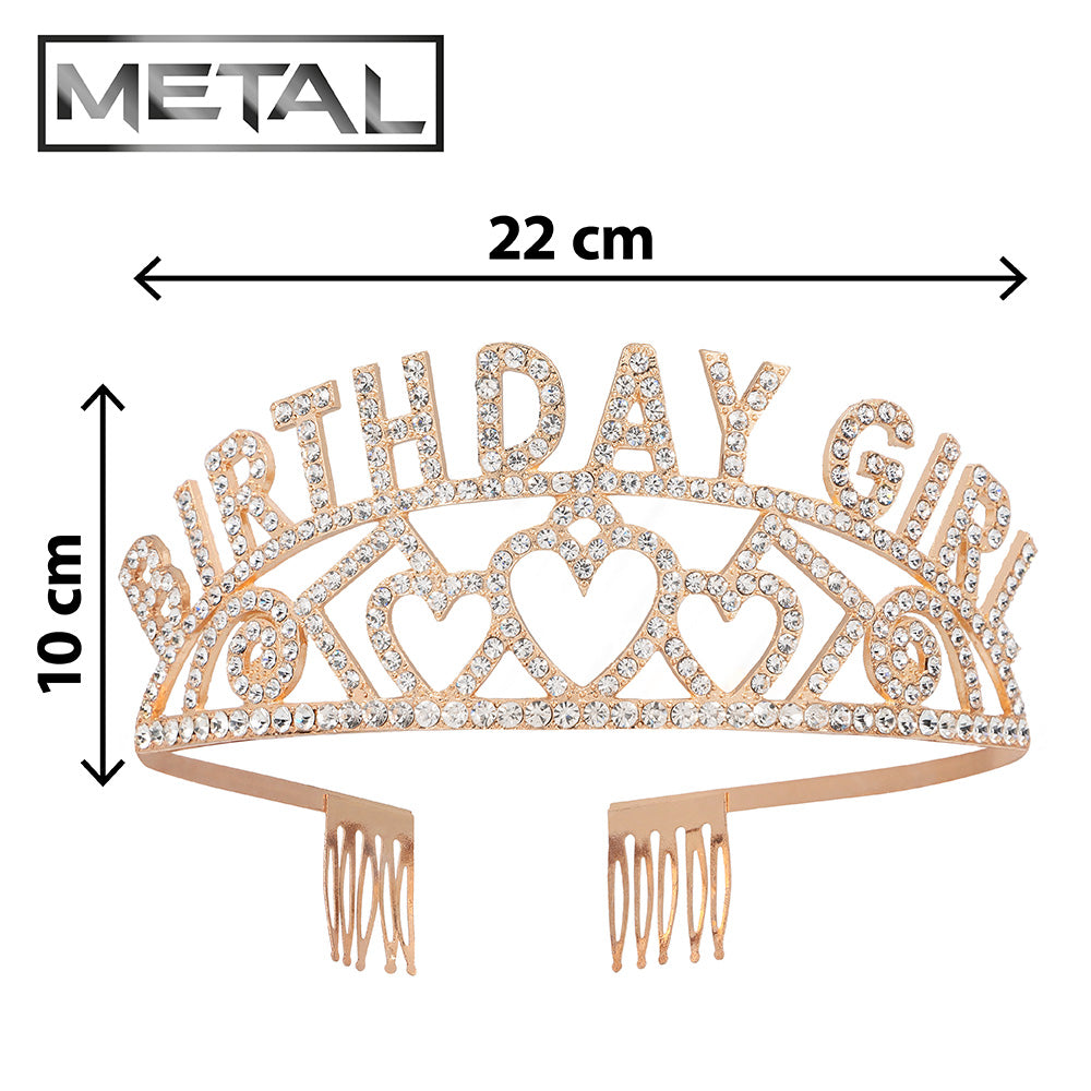 Tiara Birthday girl metaal - foto 2