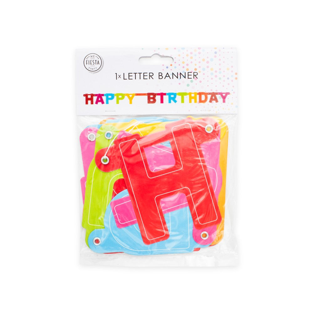 Letterslinger Happy Birthday gekleurd - foto 2