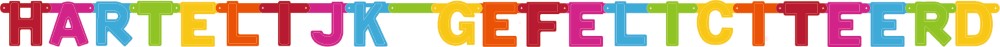 Letterslinger Hartelijk Gefeliciteerd gekleurd