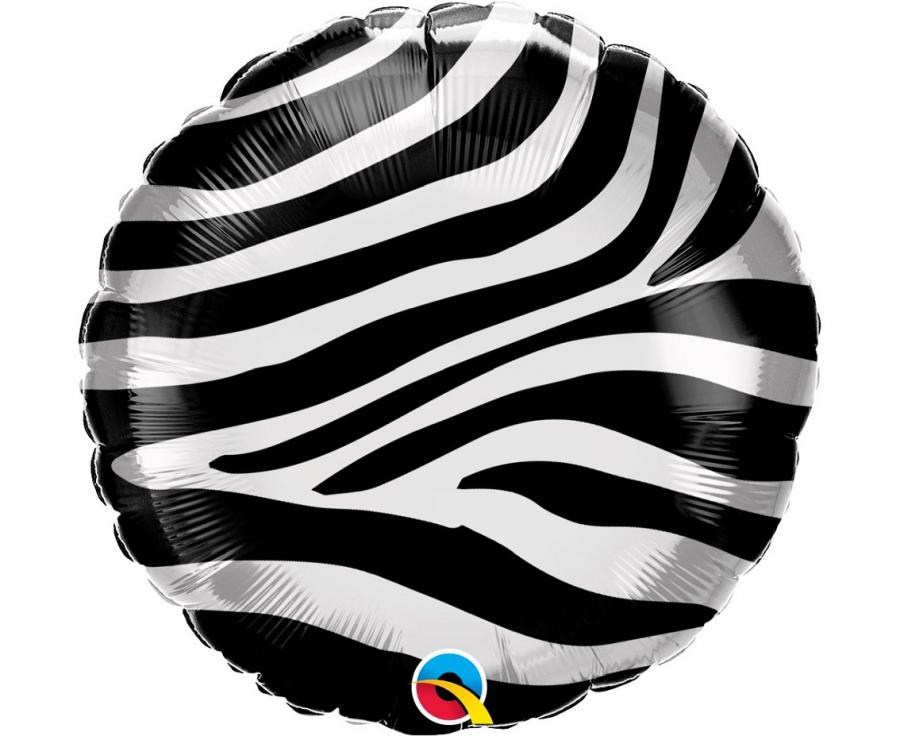 Folieballon Zebraprint 46 cm