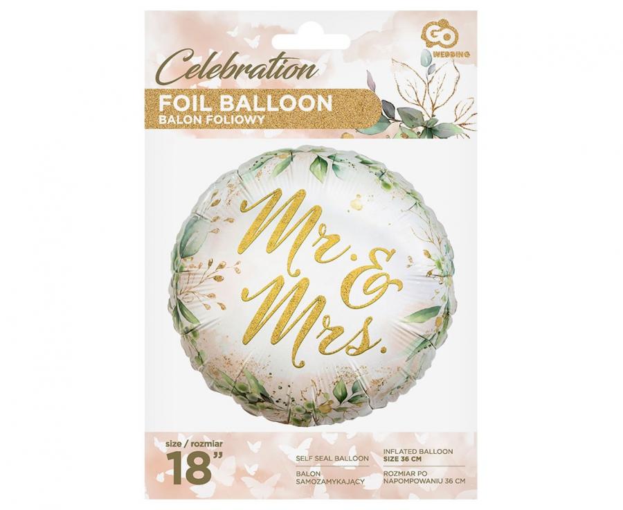 Folieballon Mr en Mrs 46 cm