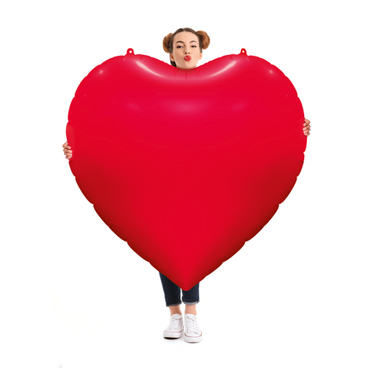 Folieballon Hart XXL Rood 158 cm