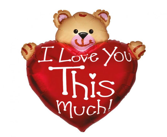 Folieballon Teddybeer I Love You 95 cm