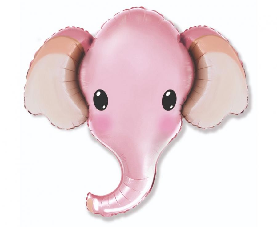 Folieballon Olifantenkop Roze 99 cm