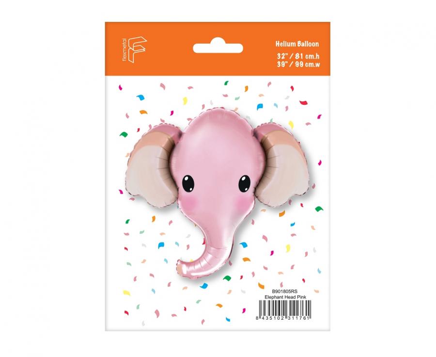 Folieballon Olifantenkop Roze 99 cm