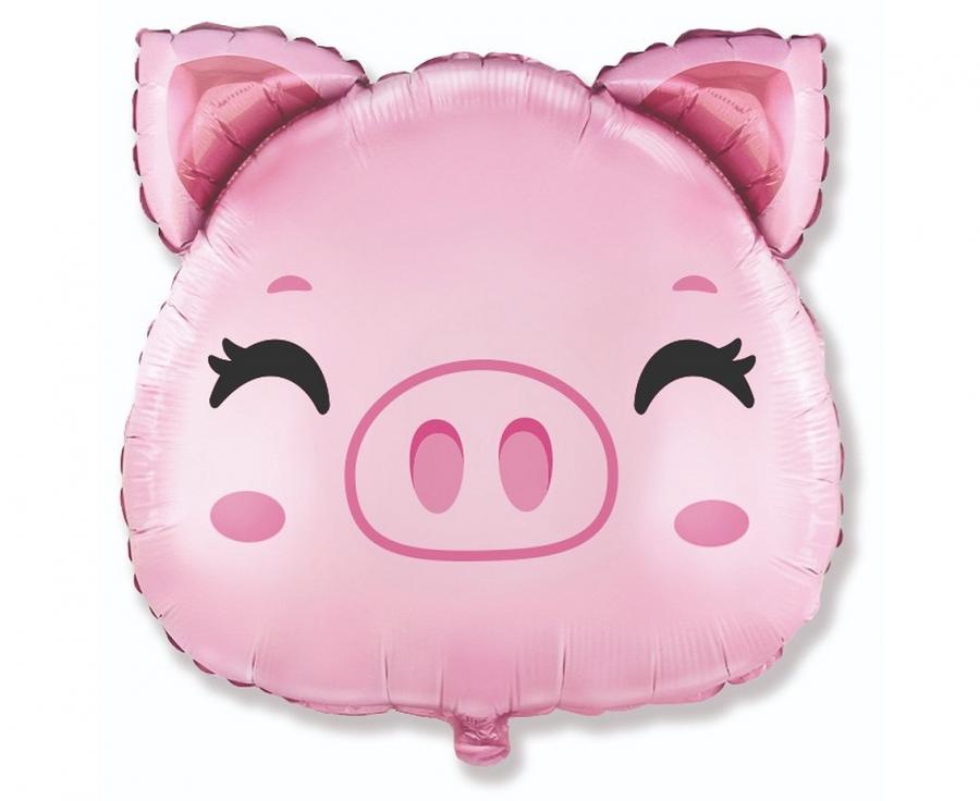 Folieballon Varkenskop 60 cm