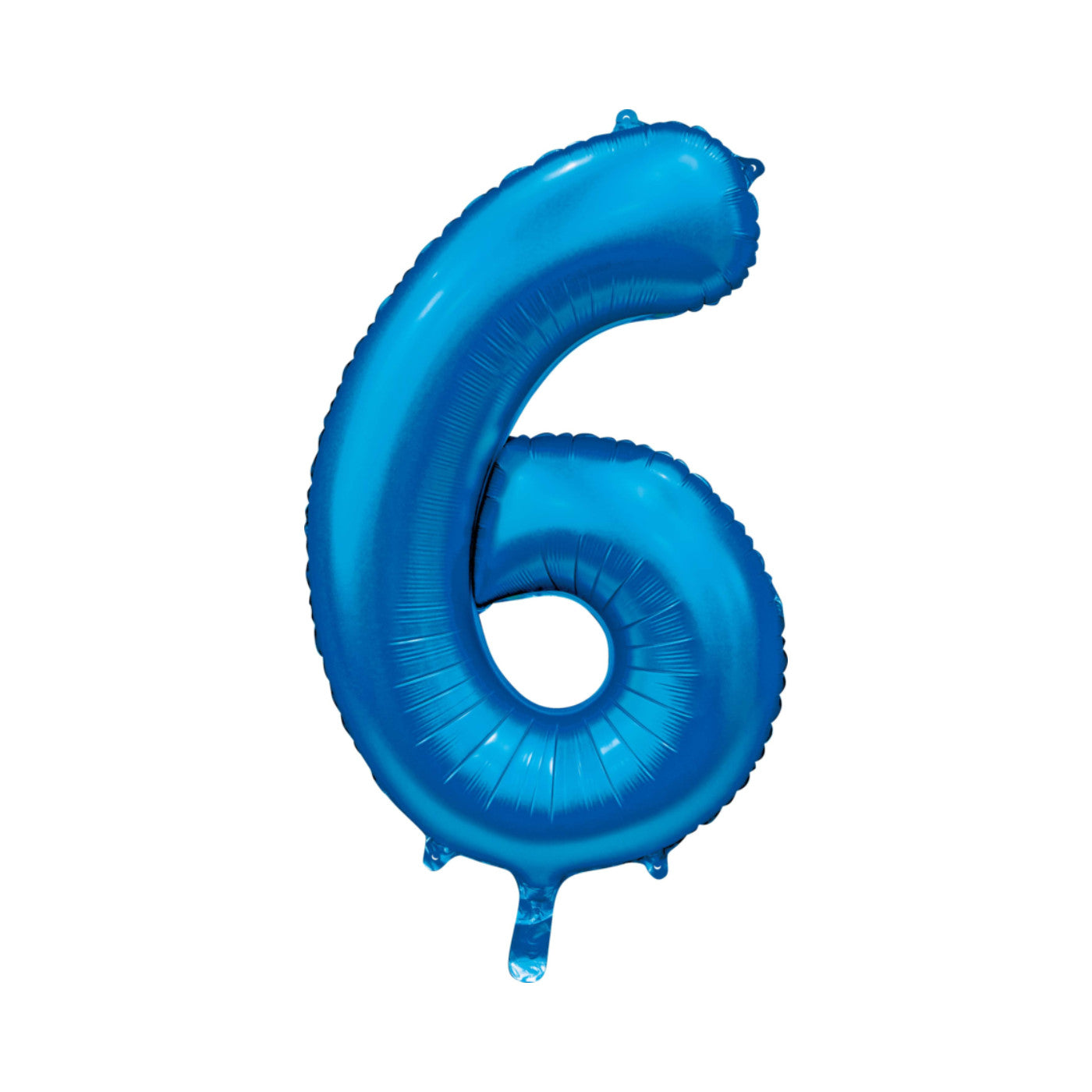 Folie cijferballon satijn blauw 86 cm