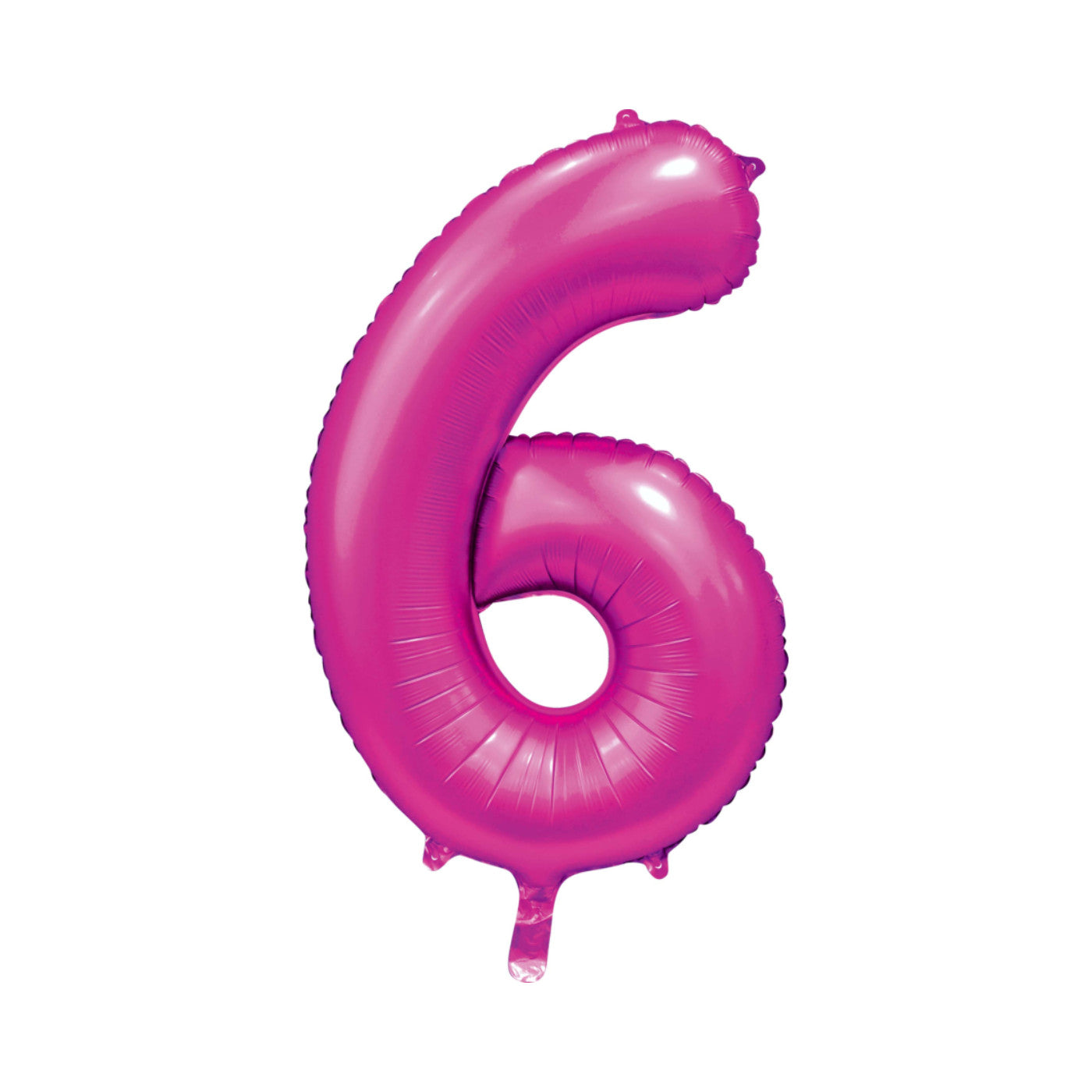 Folie cijferballon satijn hotpink 86 cm