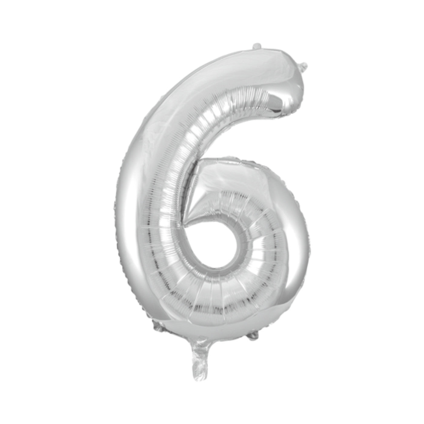 Folie cijferballon zilver 86 cm