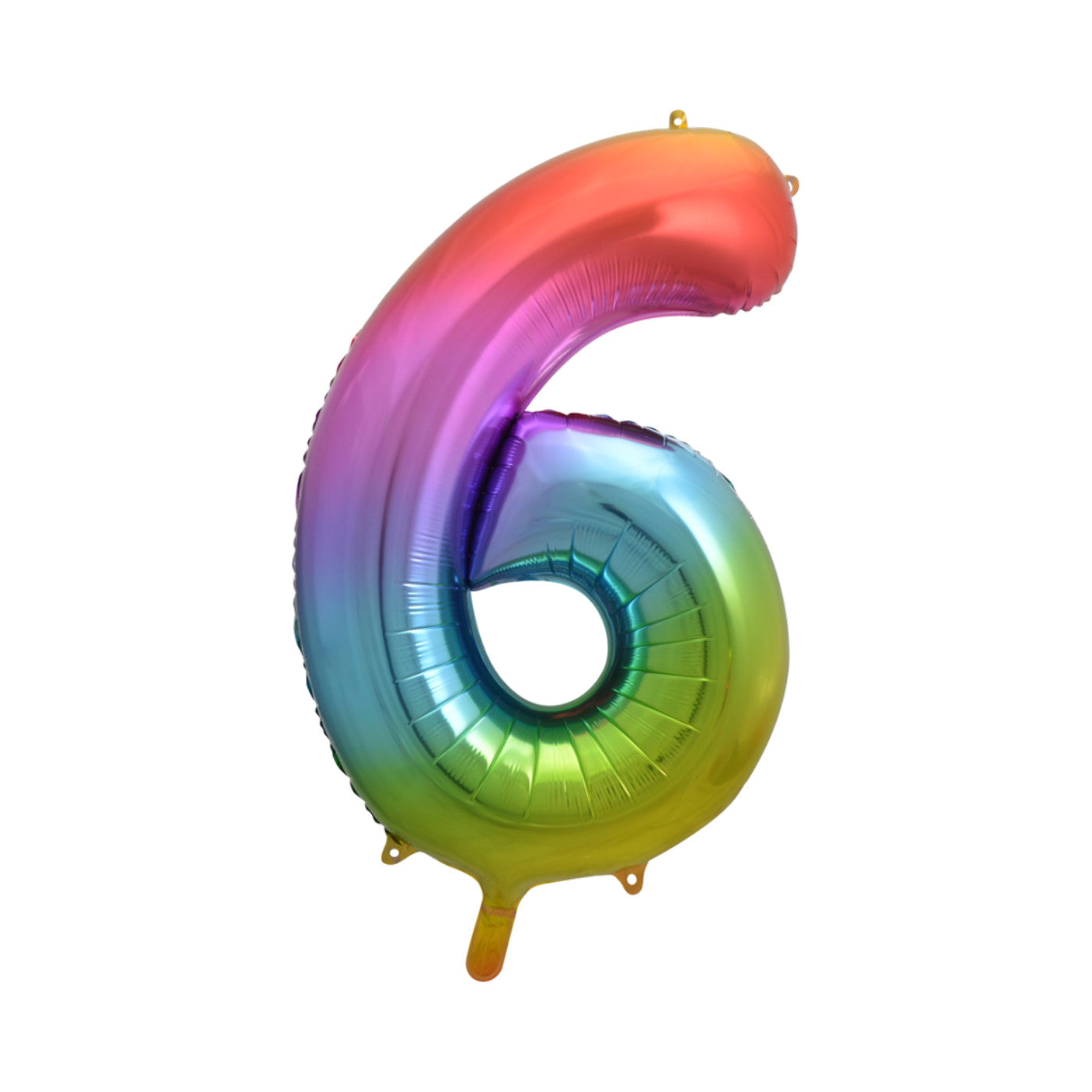 Folie cijferballon regenboog 86 cm