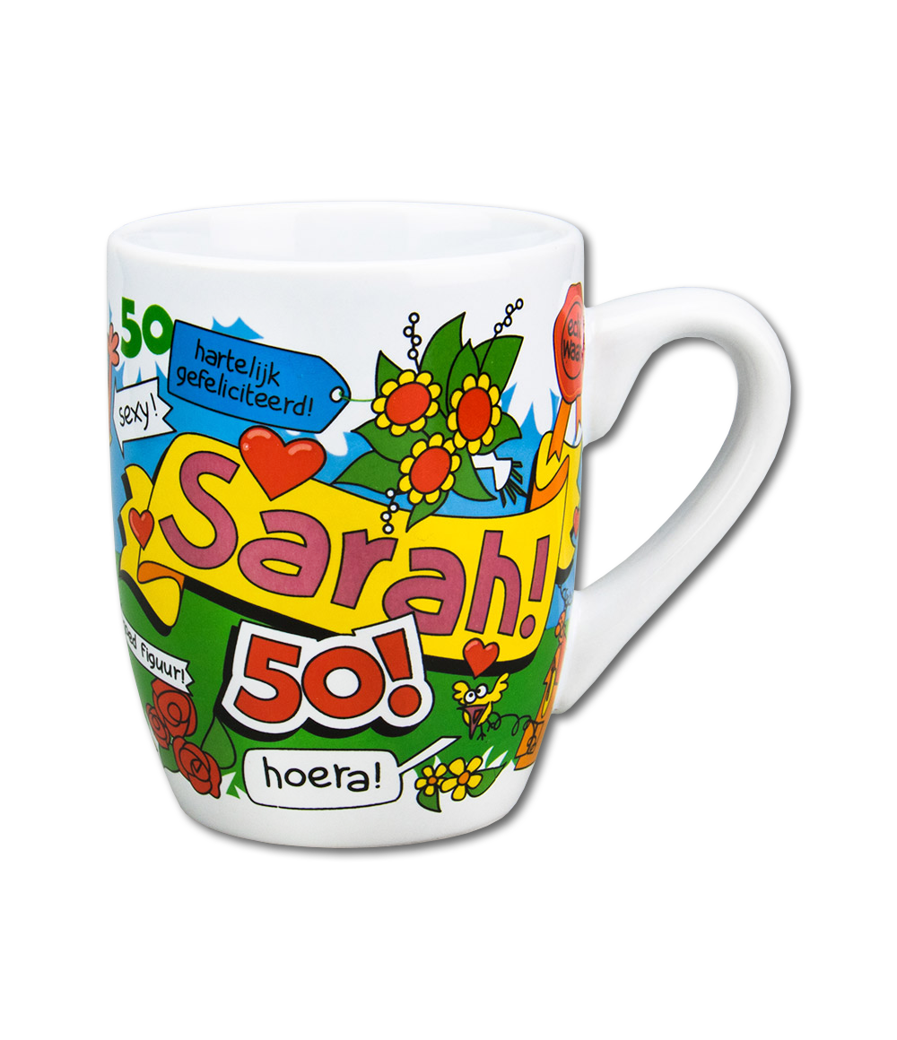 Cartoonmok Sarah 50 jaar