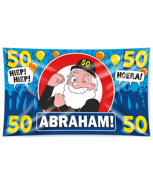Gevelvlag Abraham 50 jaar XXL 150 x 90 cm