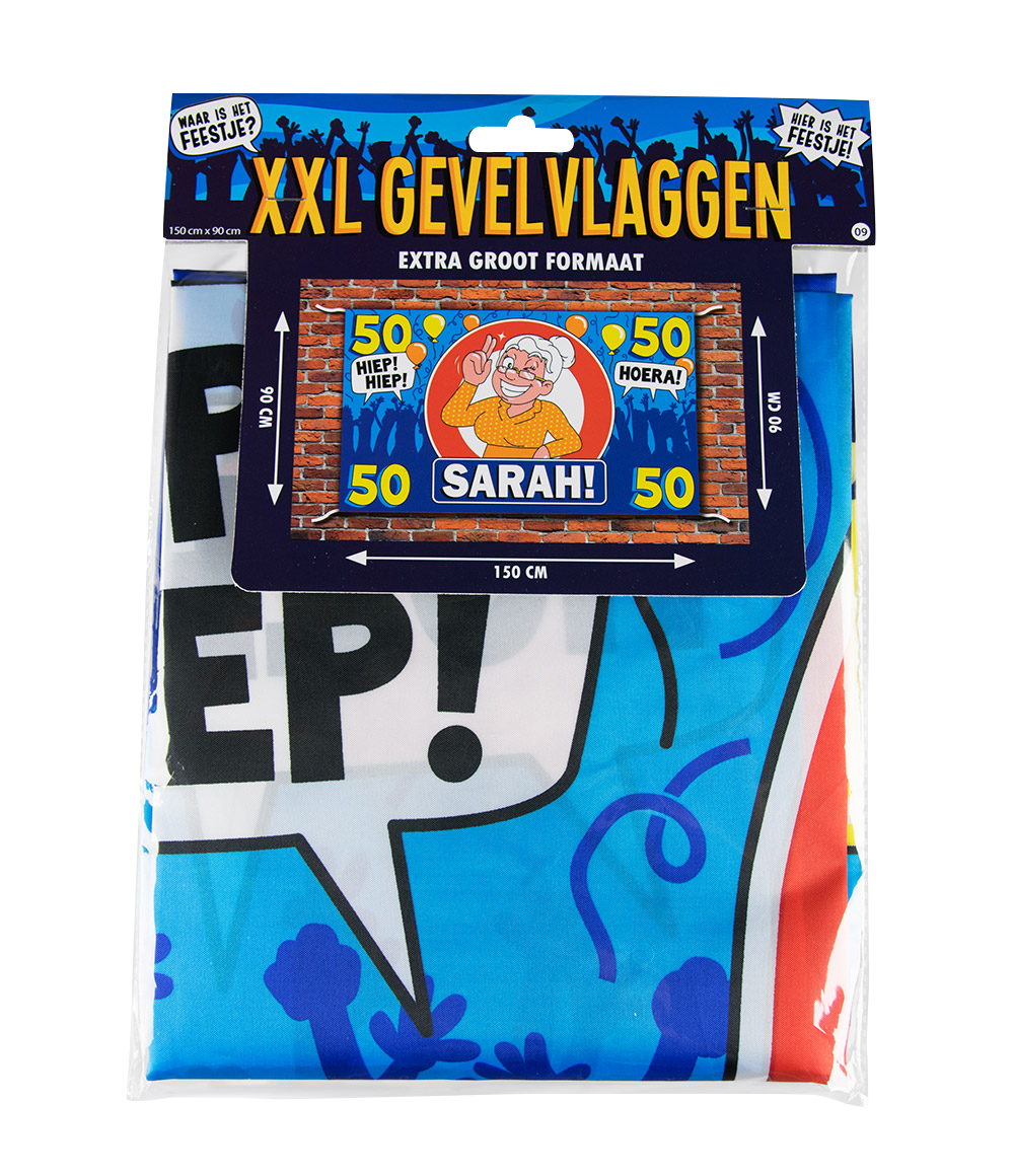 Gevelvlag Sarah 50 jaar XXL 150 x 90 cm, foto 2