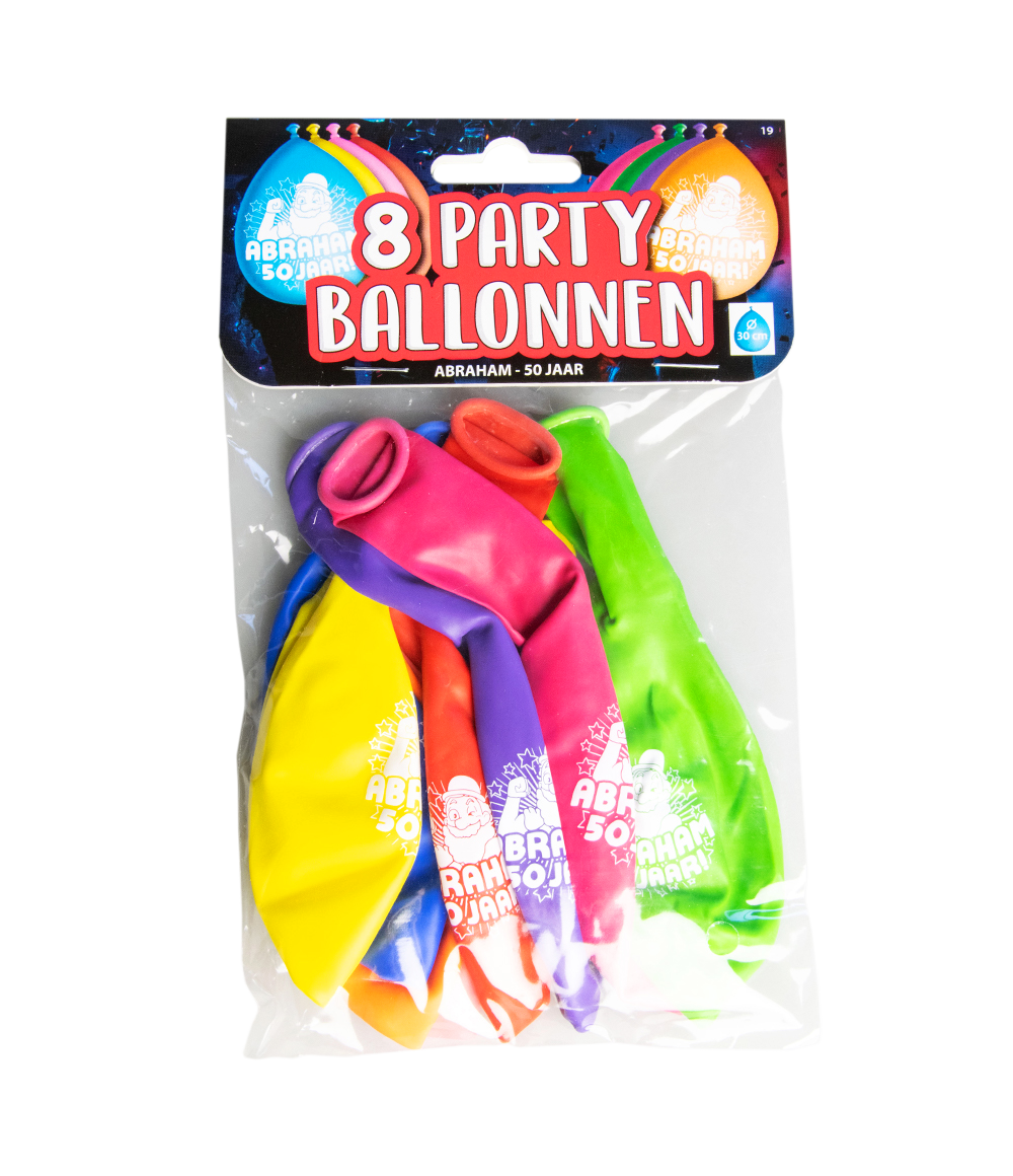 Ballonnen Abraham 50 jaar 8 stuks, foto 2