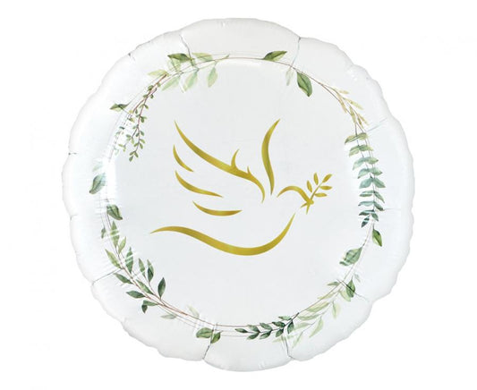 Folieballon Duif met Bladeren 46 cm