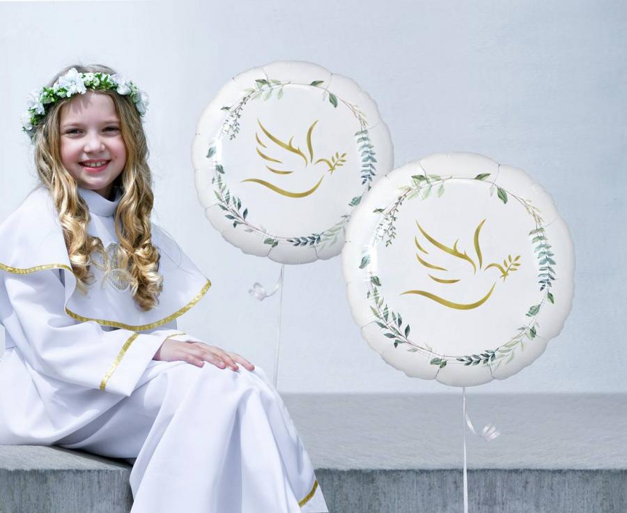 Folieballon Duif met Bladeren 46 cm