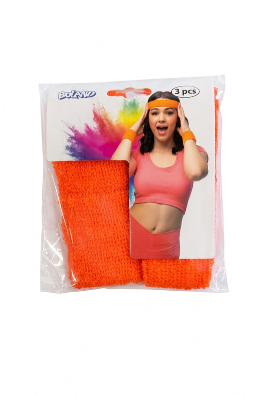 Zweetbandjes Oranje 3-delig