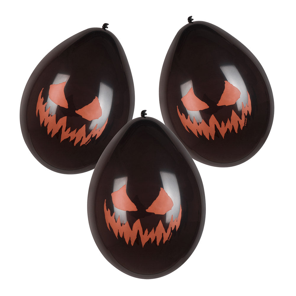 Latex ballonnen Creepy Pumpkin 25 cm (6 stuks)