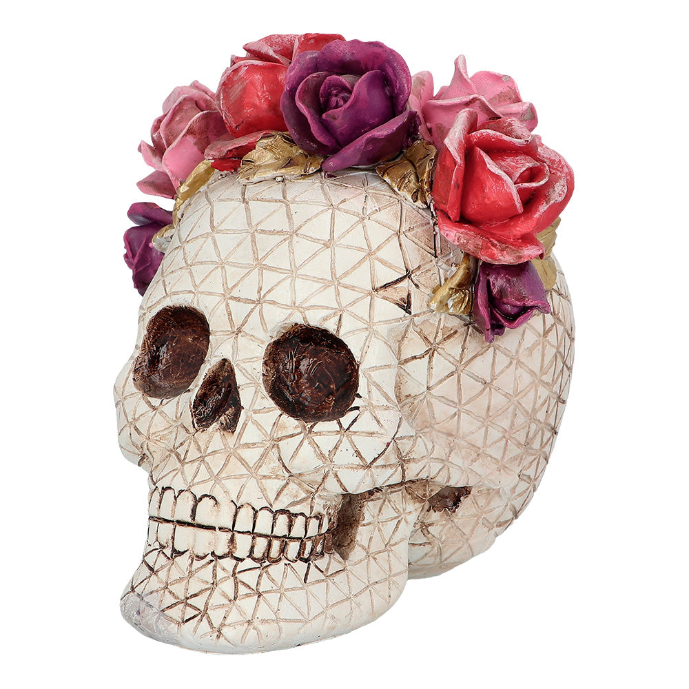Decoratieschedel Señora Rosa 15 cm